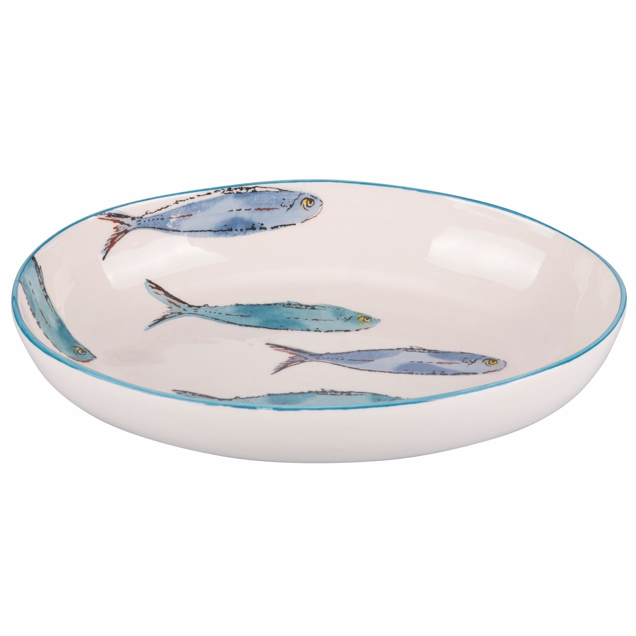 Ovaler tiefer Keramikteller 35x24 cm, Paranza