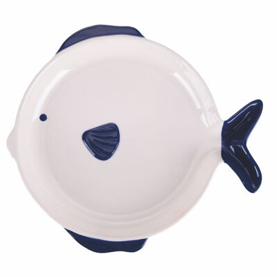 Ceramic serving plate Ø30 cm, coastal style, Paranza