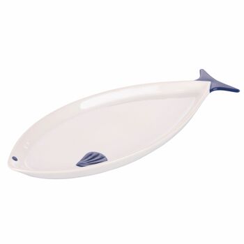 Assiette de service ovale en céramique l. 37 cm, Paranza 2