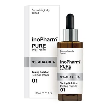 InoPharm Pure Elements 01 - Peeling du visage aux acides alpha et bêta hydroxy à 9% // 30ml 1