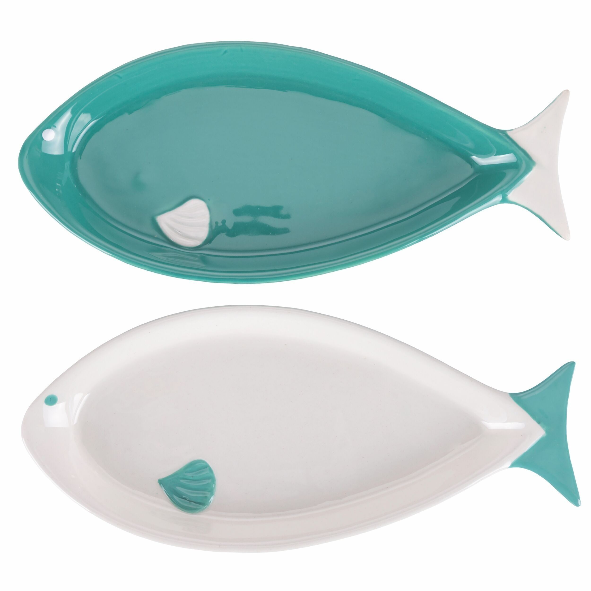 Ovaler Keramik-Fisch-Servierteller l. 24 cm, Paranza