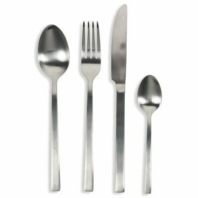 24-piece cutlery set in polished steel with a matt finish, Lexington