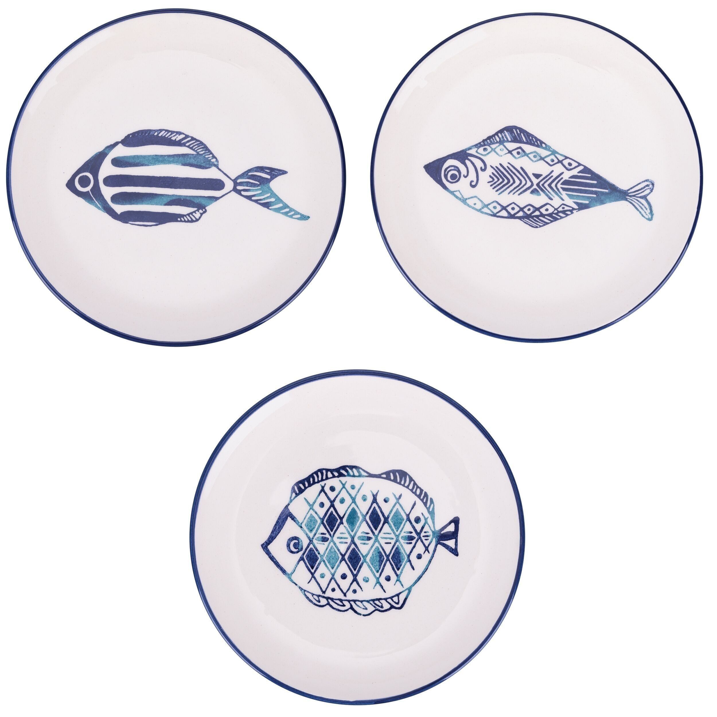 Keramik-Obstteller Ø21 cm, Küstenstil, Bali Beach