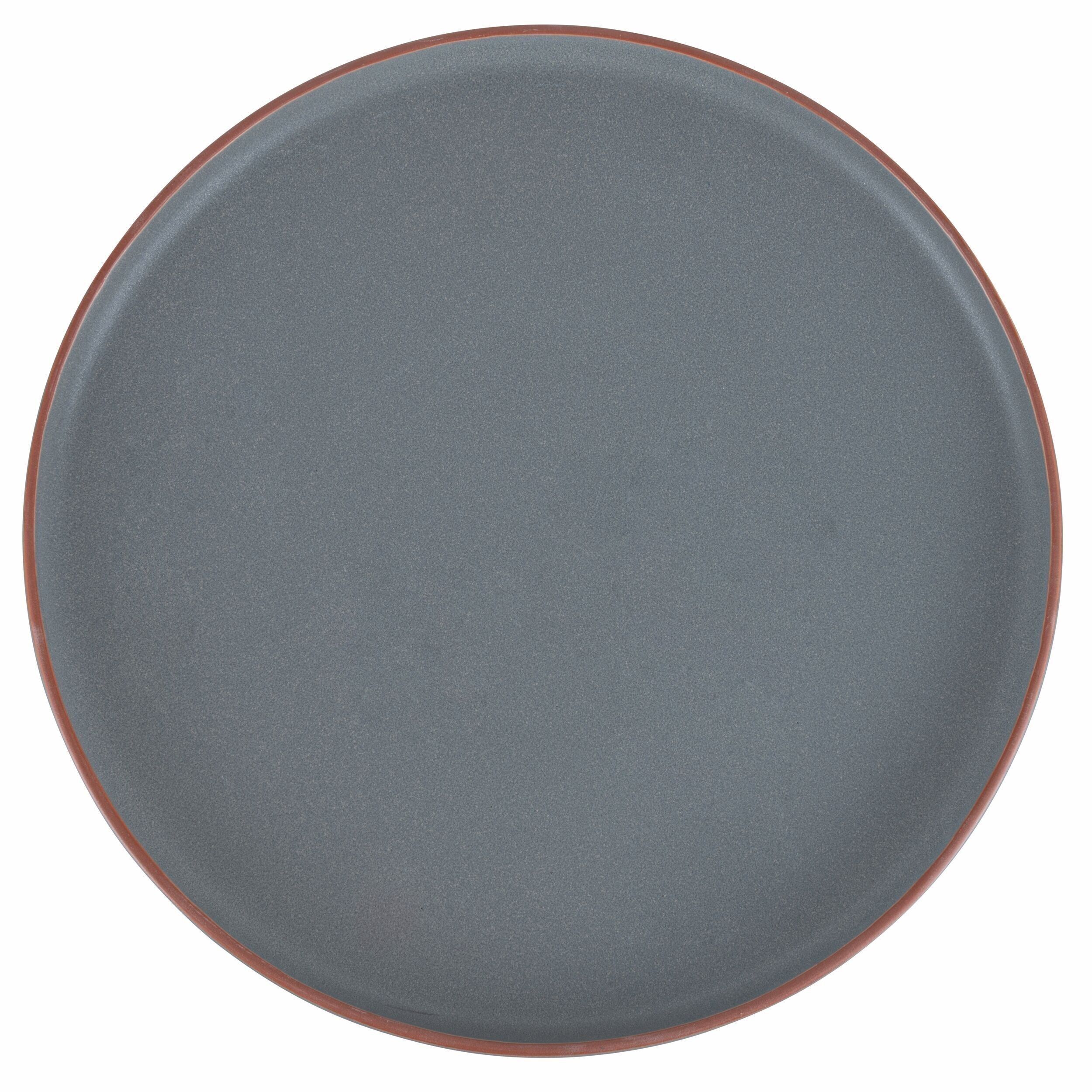 Grauer Obstteller aus Steingut, Kopenhagen