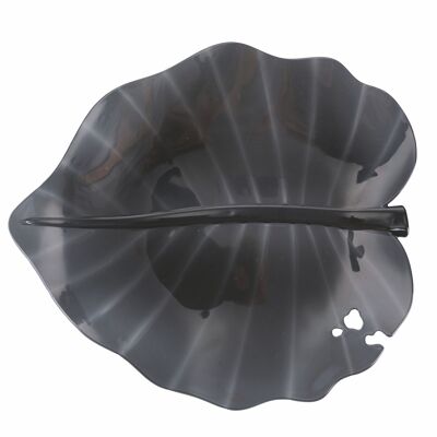 Smoked leaf saucer l.28 cm, The Kitchen