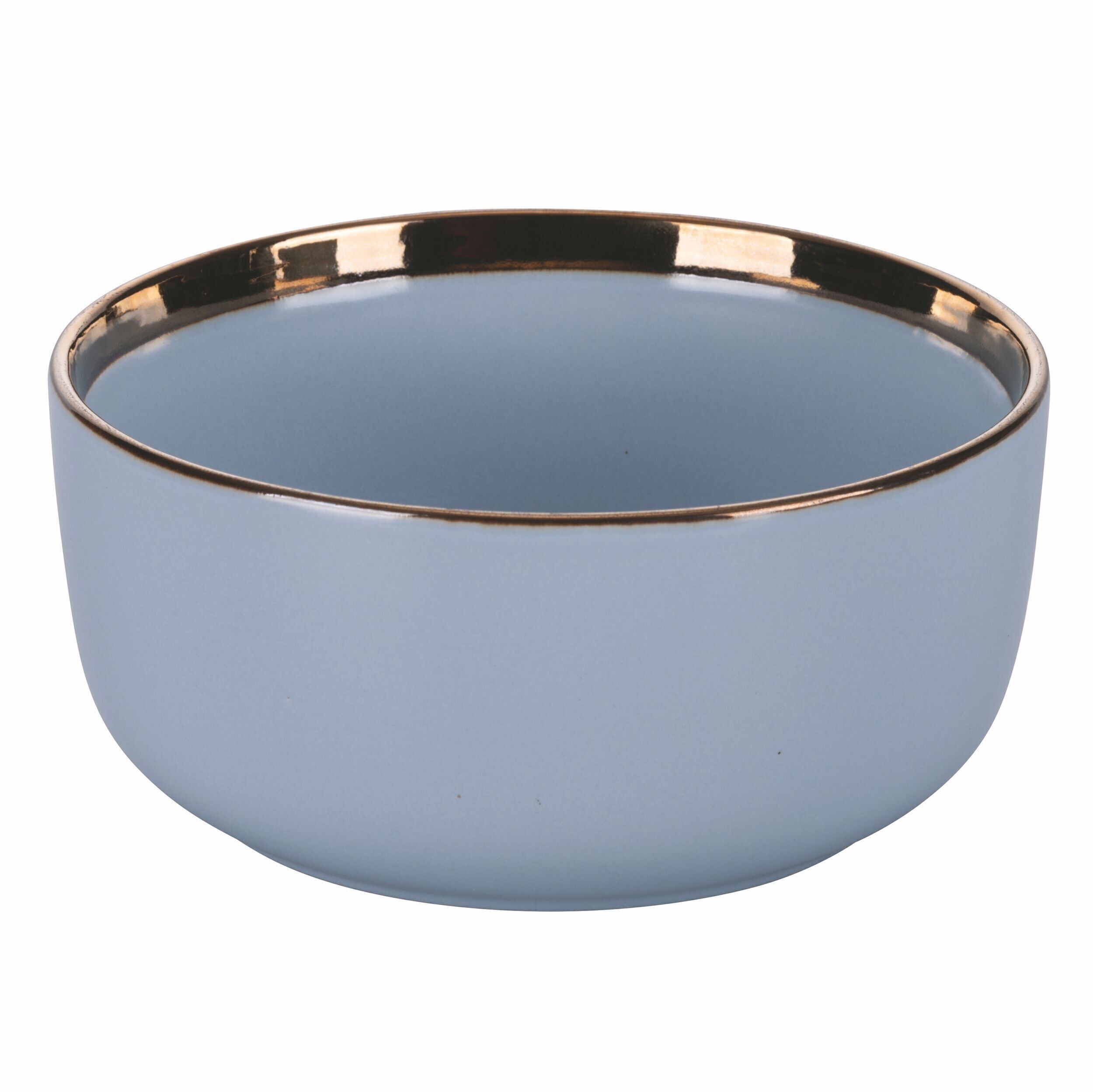 Tiefer Teller aus puderblauem Steingut, Bilbao