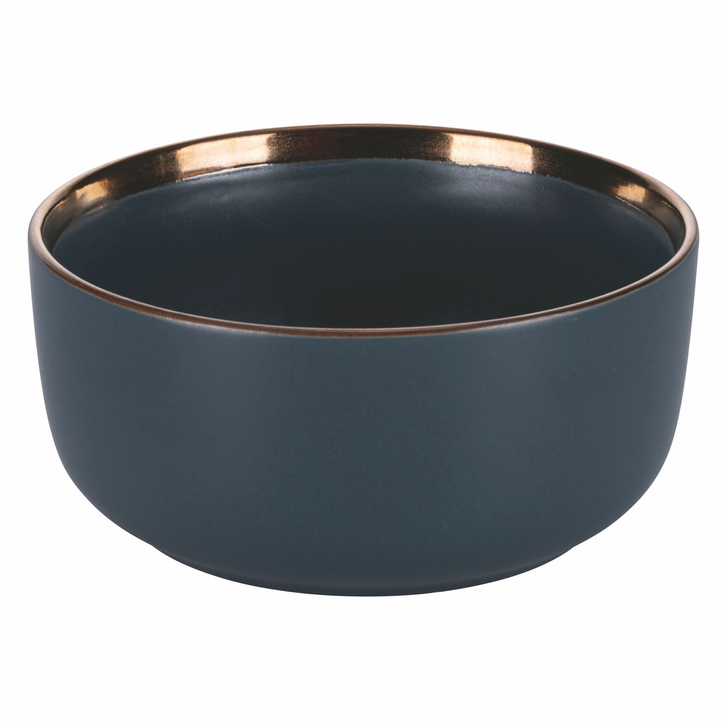 Tiefer Teller aus dunkelgrauem Steingut, Bilbao