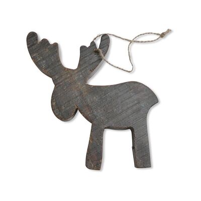 Wooden sign moose - wooden figure for hanging