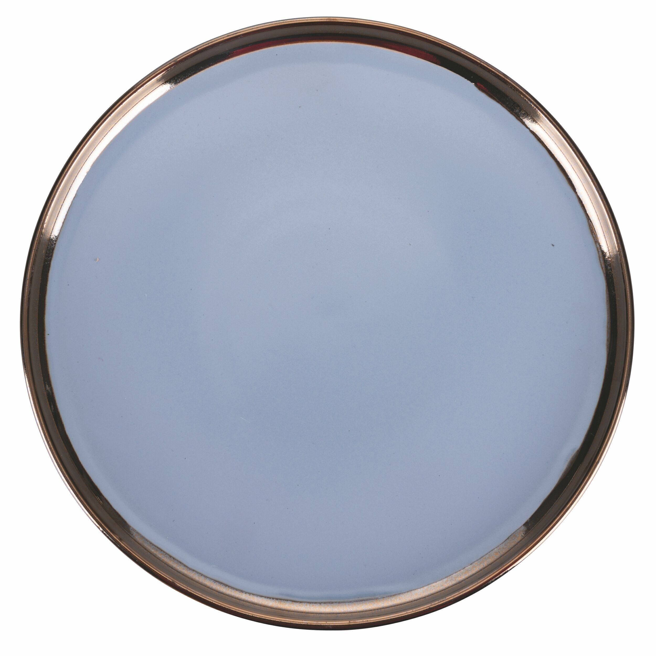 Obstteller aus puderblauem Steingut, Bilbao