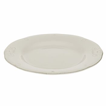 Assiette plate en grès Ø 27 cm, gris clair, Duchessa Stones 2
