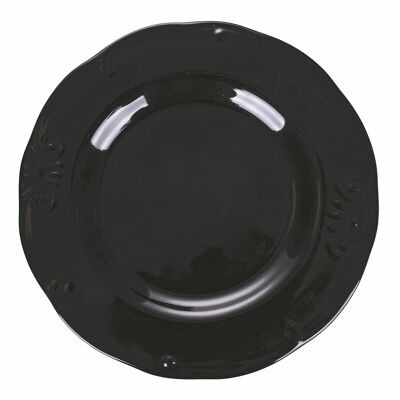 Stoneware dinner plate Ø 27 cm, black, Duchessa Stones