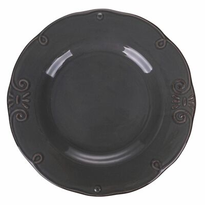 Stoneware dinner plate Ø 27 cm, dark grey, Duchessa Stones