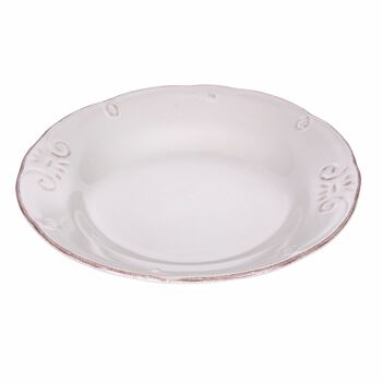 Assiette creuse en grès Ø23 cm, beige, Duchessa Vanille 2