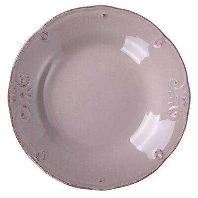 Stoneware soup plate Ø23 cm, dove grey, Duchessa Vanilla