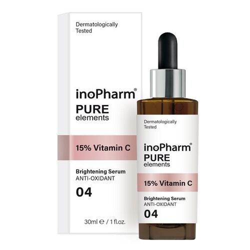 InoPharm Pure Elements 04 - Facial Serum for Skin Lightening with 15% Vitamin C // 30ml