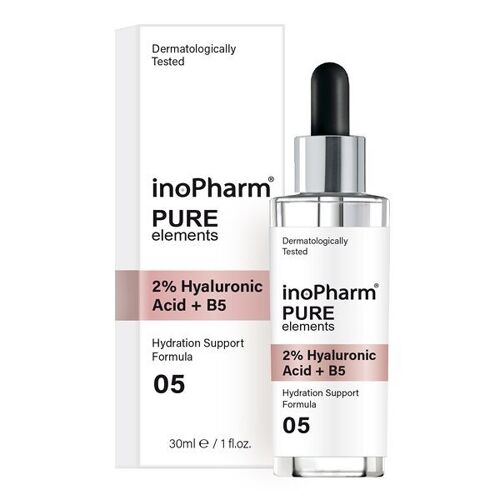 InoPharm Pure Elements 05 - Moisturizing Serum with 2% Hyaluronic Acid and Vitamin B5 // 30ml