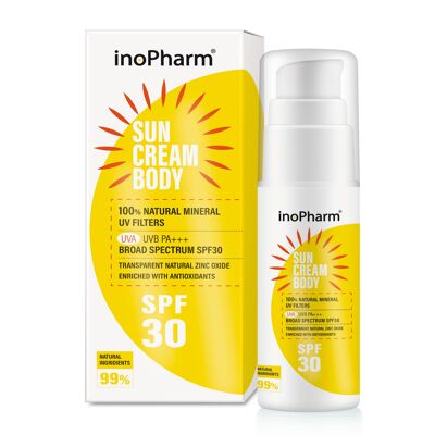 InoPharm Suncream SPF30 UVA/UVB – Mineralischer Sonnenschutz // 100g