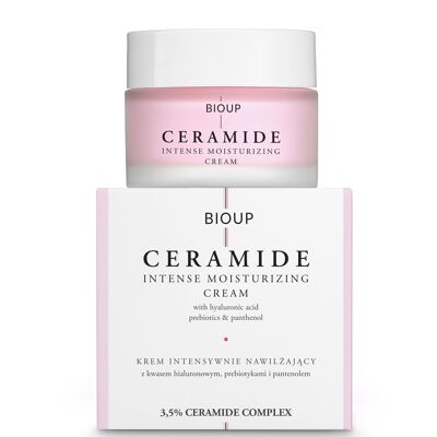 Crème hydratante intensément aux céramides – Hydratation, élasticité et lissage de la peau, 50 ml