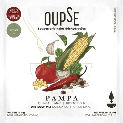 Oupse sopa deshidratada original/tazón grande 350 ml-Pampa (pack de 20)