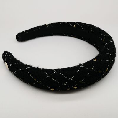 Black tweed headband - Linda