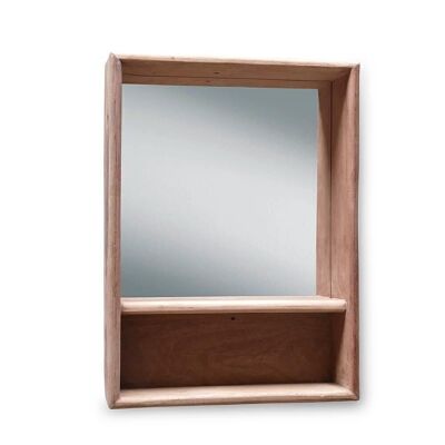 Etagère murale miroir en bois de récupération