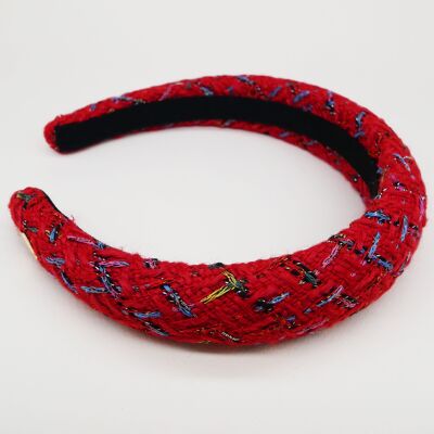 Diadema tweed roja - Coco