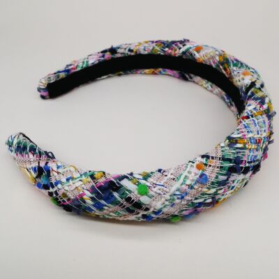 Multicolored tweed headband - Inès