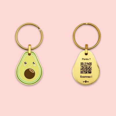 Médaille pour chien/Porte-clé connecté, modèle Avocado