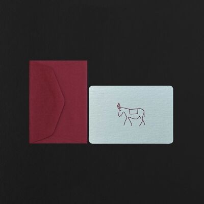 Mini aqua ANE card + mini burgundy envelope