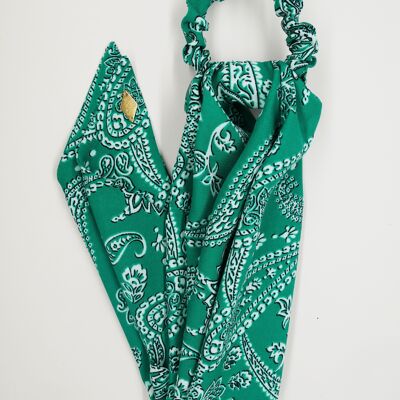 Sciarpa verde con stampa bandana - Bandy