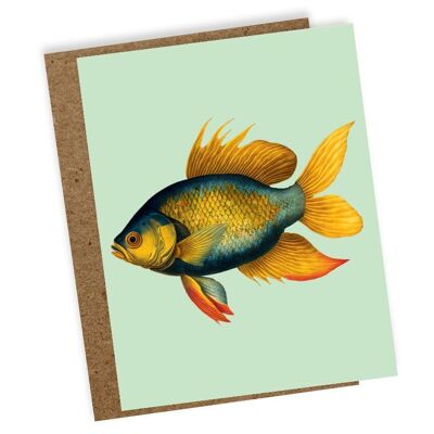 Mini Grußkarte Goldfish