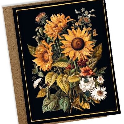 Mini Grußkarte Flowers Sonnenblume