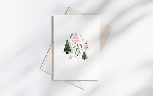 Carte " Mon joli sapin " format A6 plié