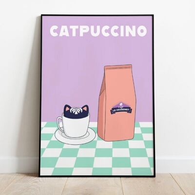 Catpuccino poster format A5, A4