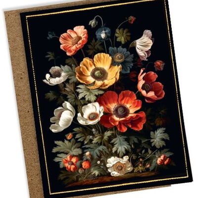 Mini tarjeta de felicitación Flores Anémona