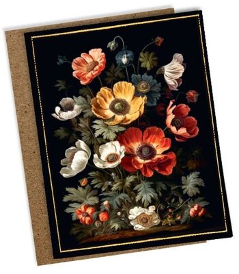 Mini carte de voeux Fleurs Anémone 1