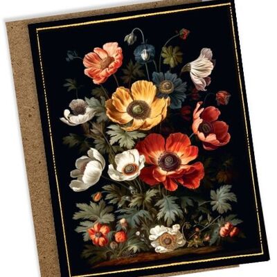 Mini tarjeta de felicitación Flores Anémona