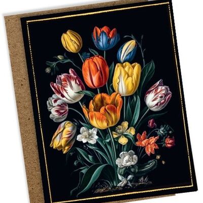 Mini carte de voeux Fleurs Tulipe
