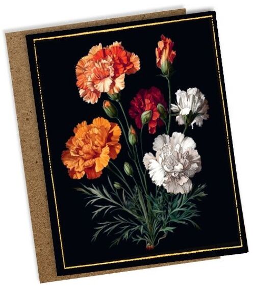 Mini Grußkarte Flowers Carnation