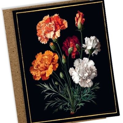 Mini greeting card Flowers Carnation