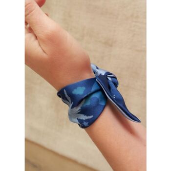 Foulard ruban "La petite cassiopée bleue" 3