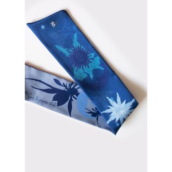 Foulard ruban "La petite cassiopée bleue" 4