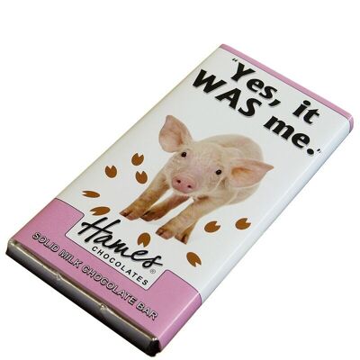 Animales con actitud - Barra de chocolate con leche - Cerdo