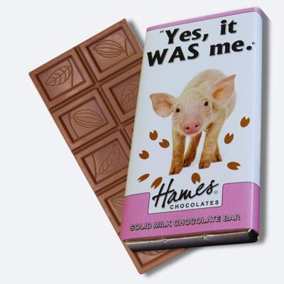 Animals With Attitude – Milchschokoladentafel – Schwein