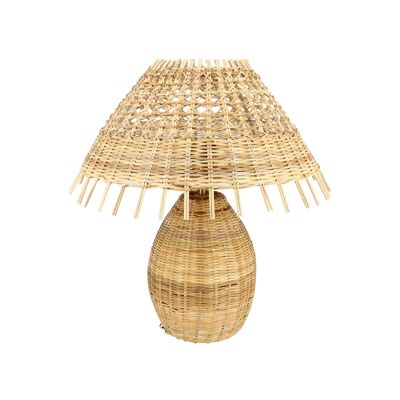 HAND-WOVEN NATURAL RATTAN TABLE LAMP HT44CM JOYCE