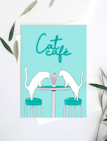 Affiche Cat café	A5, A4, A3 1