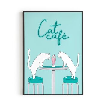 Affiche Cat café	A5, A4, A3 3