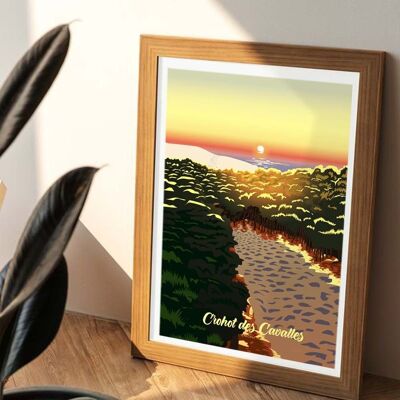 Illustration Carcans Plage - Crohot des Cavalles - Affiche 30x40 cm