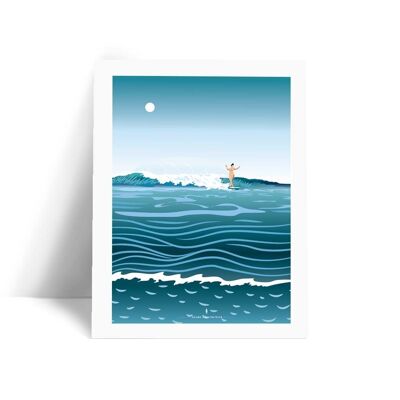 Colección de ilustraciones “Desnudo en el océano” - N°2 - Postal