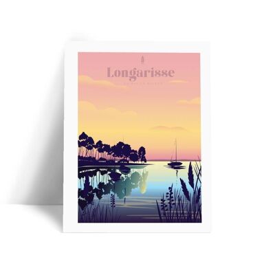 Illustration Lacanau - Longarisse - Postcard